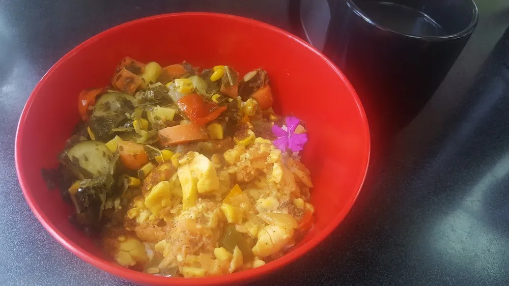 Ackee and Saltfish w Collard Greens