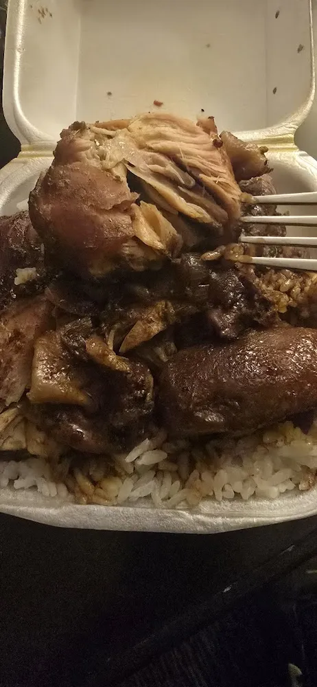 Jerk Chicken with Peas and Rice